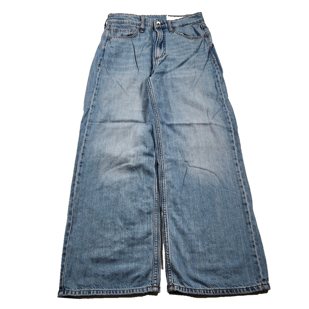 Rag & Bone Jeans Womens W28 Lori Mid Rise Crop Wide Leg Baggy Skater Y2K